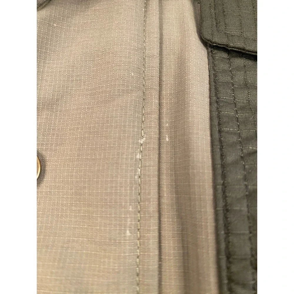 Burton Durable Goods Mens Small Frontier Hooded Parka Olive Sherpa Lined Ripstop
